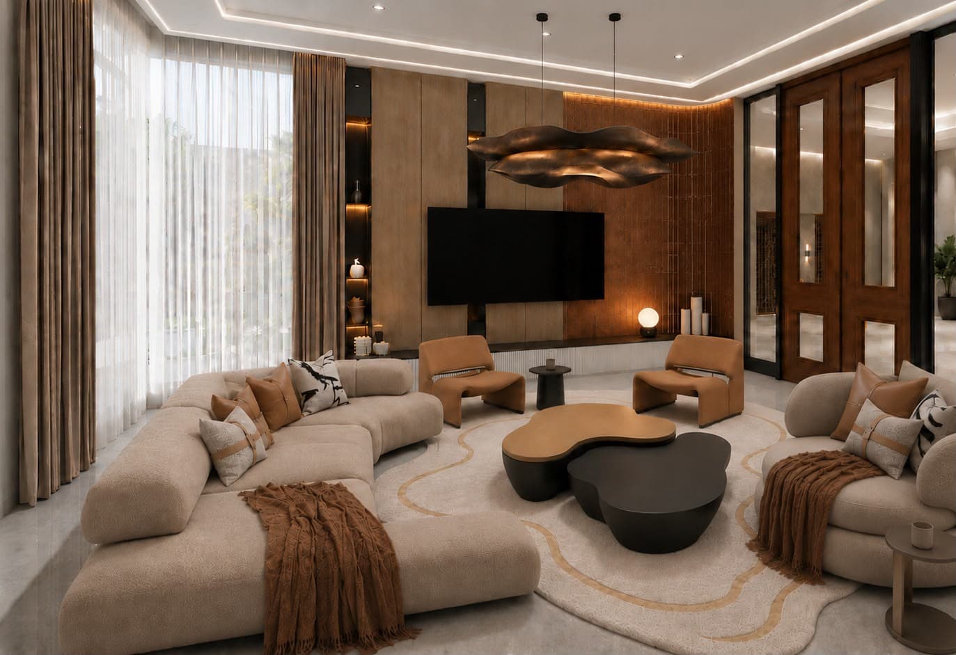 Minimal Contemporary TV Lounge