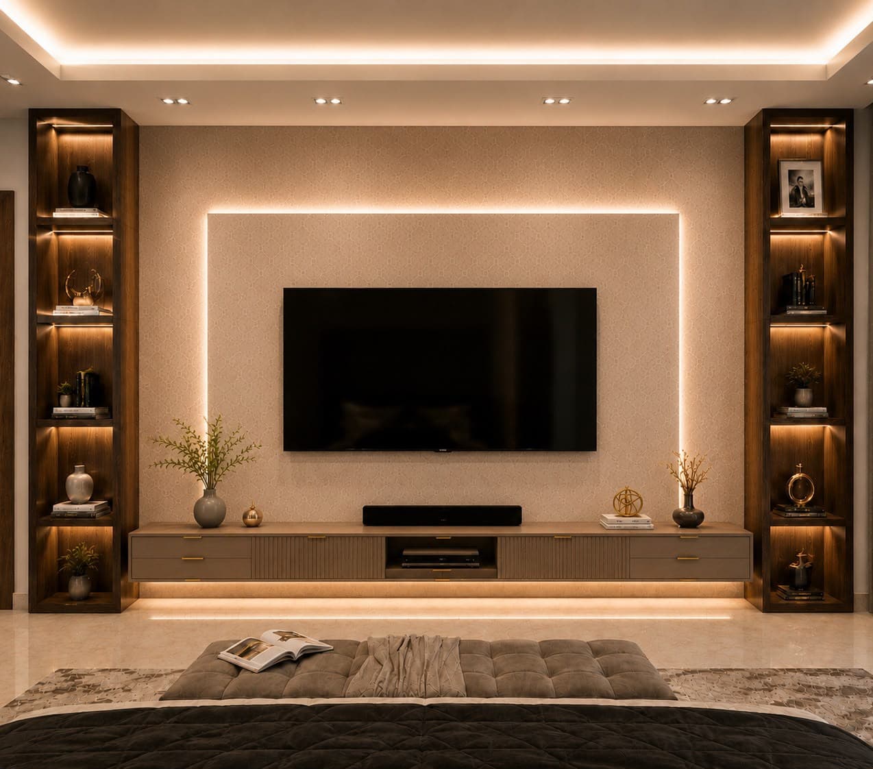 Contemporary TV Divider Unit