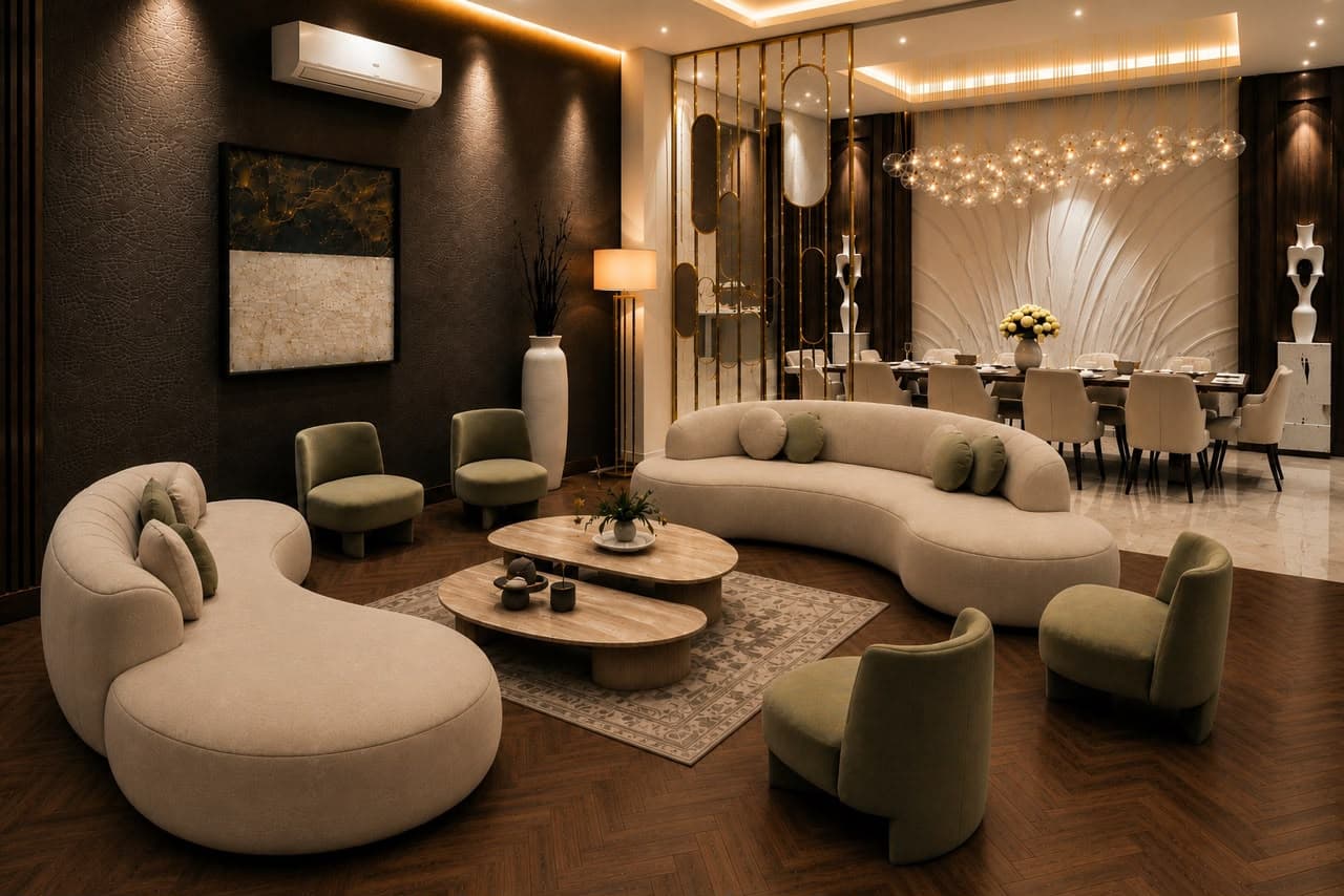 Contemporary Luxury Dining Lounge