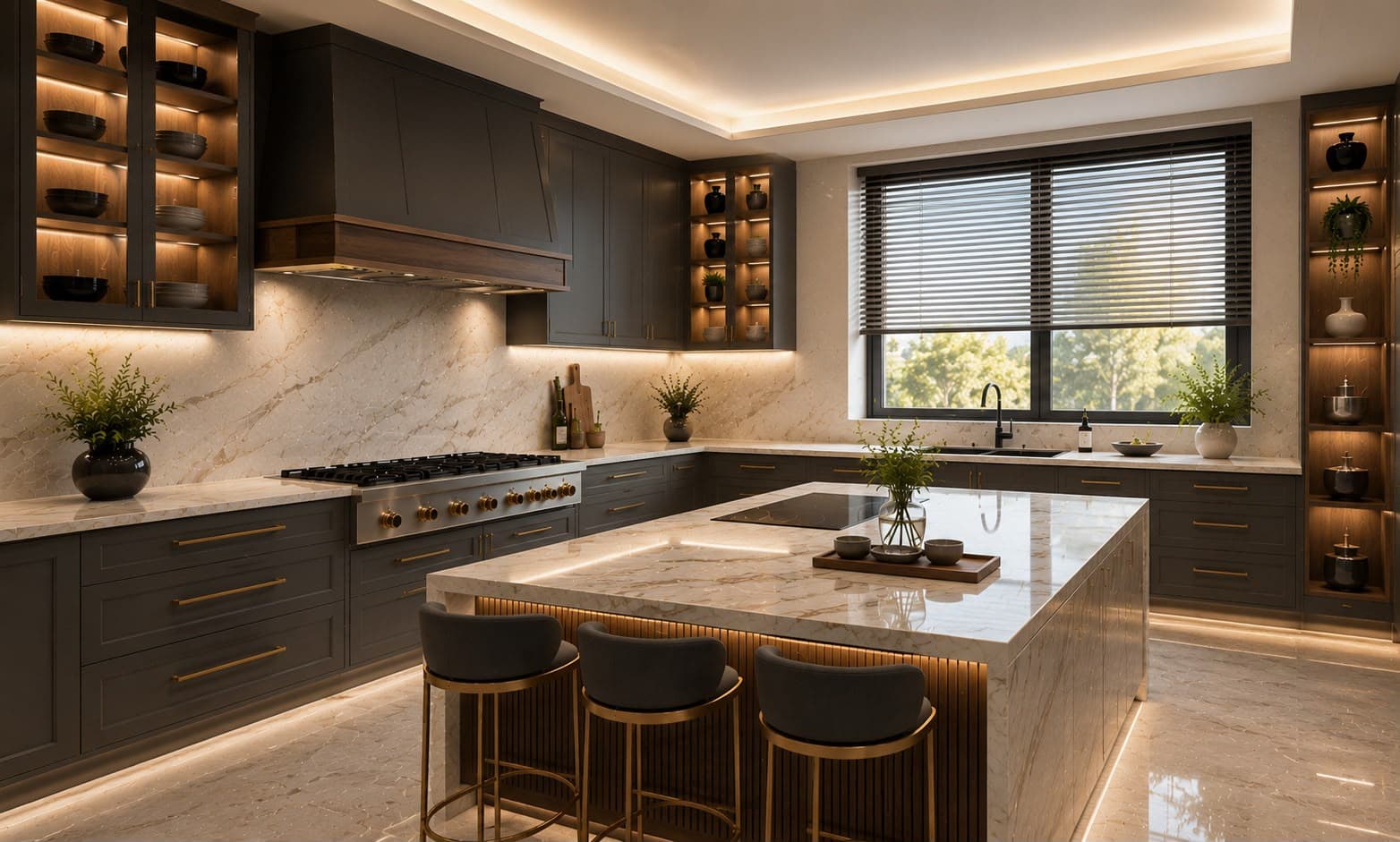 Ivory Contemporary Kitchen