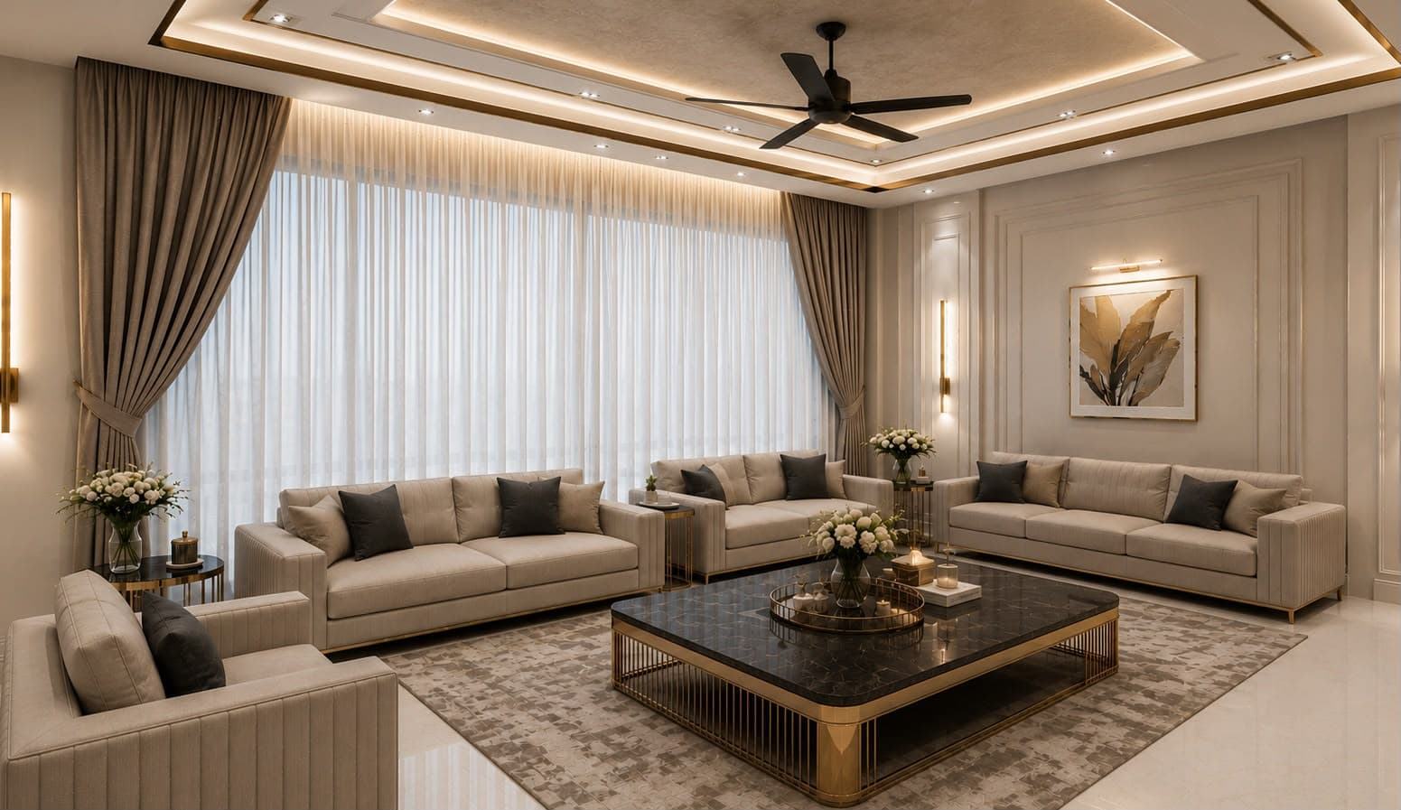 Abstract Accent Wall
